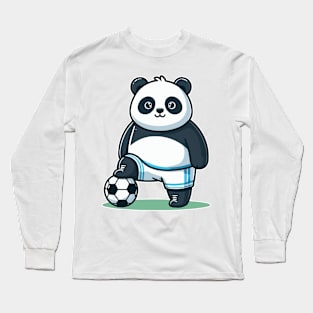 Panda Soccer Player Soccer Ball Long Sleeve T-Shirt